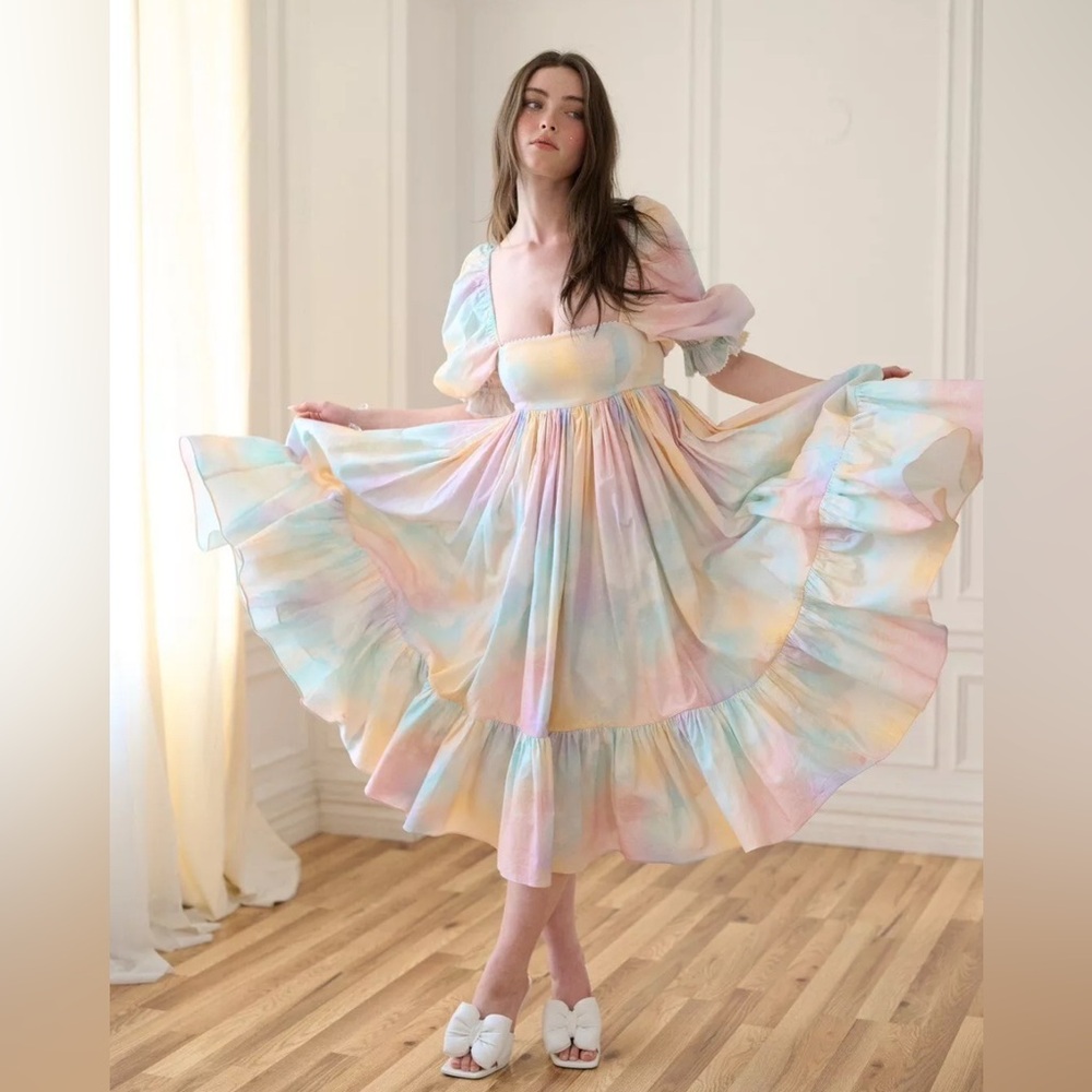 Selkie The Dopamine French Puff Dress - XS 🌈✨
